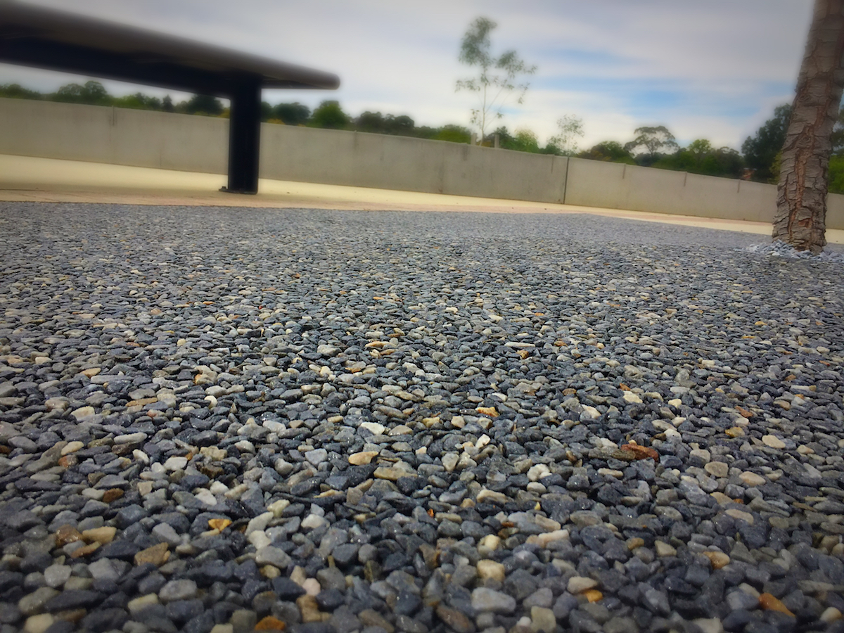 10mm tree pit StoneSet mix in a Canberra Park