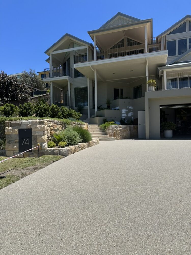 Driveway resurfacing old and new concrete