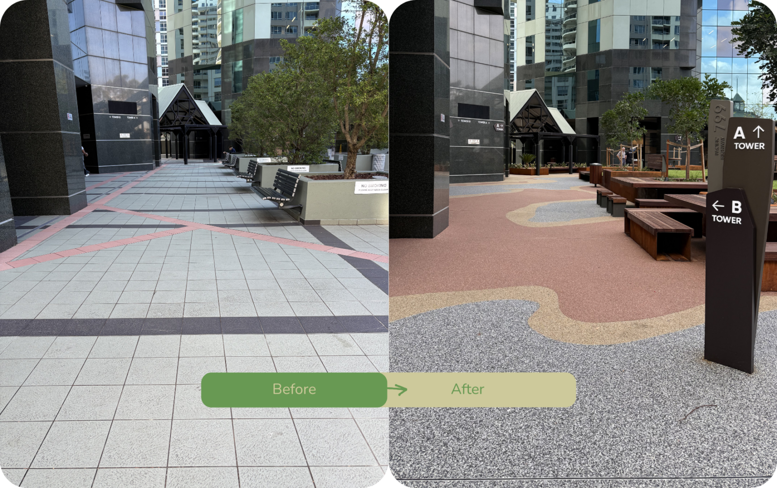 Citadel Towers Before and After 2