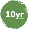 10 Years Guaranteed Icon Green 128x128